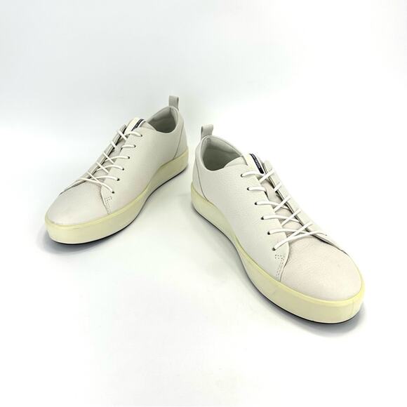 Ecco Women Danish Design Sneakers Size 10 White Leather Lace-Up Unisex Shoes - Picture 11 of 16